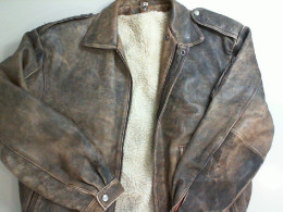 Men's leather jacket with insulation