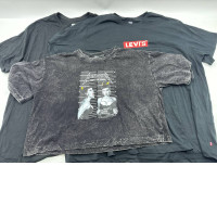 Set of 3 Vintage black short sleeve round neck shirt