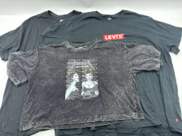 Set of 3 Vintage black short sleeve round neck shirt