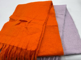 Set of 2 Orange and purple winter scarf 