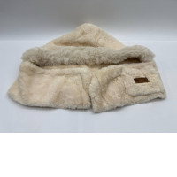 Cream faux fur winter hat 