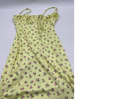 Yellow floral one-shoulder long dress 