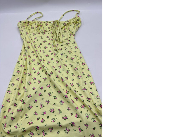 Yellow floral one-shoulder long dress Yellow floral one-shoulder long dress