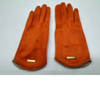 Orange winter gloves 
