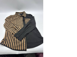 Black long-sleeved shirt with gold stripes Black long-sleeved shirt with gold stripes