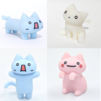 Set of 4 mini cat figures