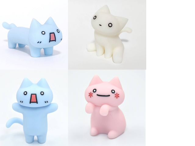 Set of 4 mini cat figures Set of 4 mini cat figures