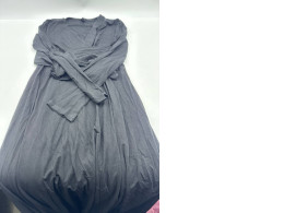 Black V-neck long dress