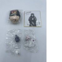 Set of 2 coin-size figures, plush toy and picture