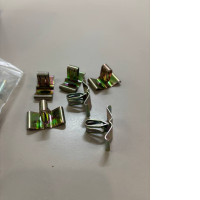 Set of 6 metal clamps for mounting in a car