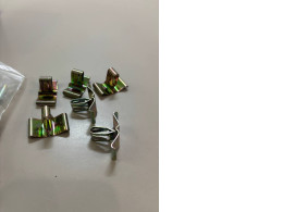Set of 6 metal clamps for mounting in a car