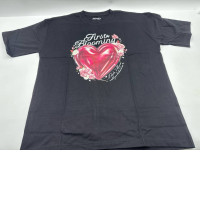 Blooming Heart T-shirt -Black