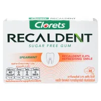 Cloret Recaldent Sugar-Free Spearmint Gum, 8 Pieces