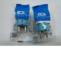 Set of 2 2-pin round plug adapter