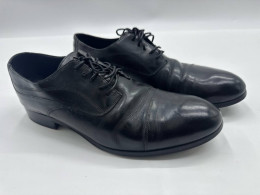 Black leather shoes 