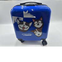 Small blue dog-shaped suitcase 