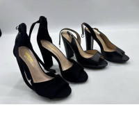 Set of 2  Women's black high heels