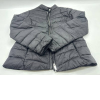 Black zip-up down jacket