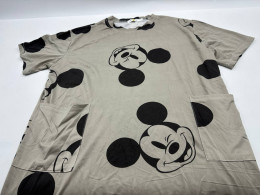 Mickey Mouse pattern short-sleeved round neck shirt