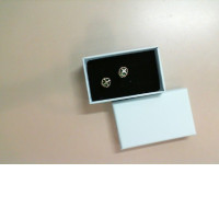 Stud earrings, clover leaf, jewelry