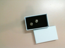 Stud earrings, clover leaf, jewelry