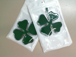 Set of 2 stickers with clover image Set of 2 stickers with clover image