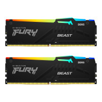 32GB (16GBx2) DDR5 6400MHz RAM (Memory) KINGSTON FURY BEAST DDR5 RGB (INTEL XMP) (BLACK) (KF564C32BBAK2-32)