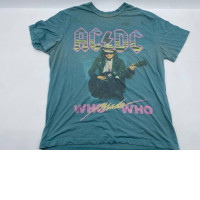 Vintage gray short-sleeved round neck t-shirt