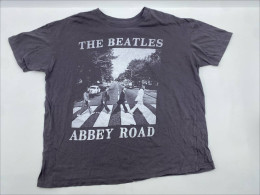 Dark grey vintage short sleeve round neck t-shirt