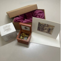 music box with a postcard