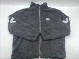 TKLPEHG Women's Winter Coat, Fashion Full Zip Sherpa Fleece Jacket, Oversized Lapel, Long Sleeve, Black