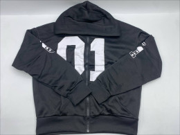  ZIP THROUGH HOOD  BLACK