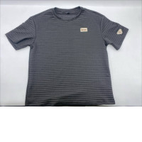 Men's Black Geometric Jacquard Short/Long Sleeve T-Shirt 
