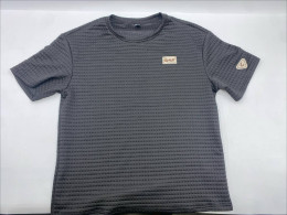 Men's Black Geometric Jacquard Short/Long Sleeve T-Shirt 