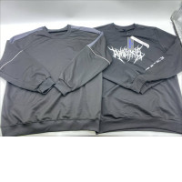 Set of 2 Black long-sleeved round neck sweatshirt