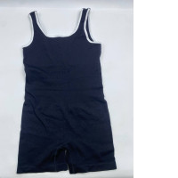 Pants and jumpsuits Blue sleeveless short jumpsuit from with white stripes 