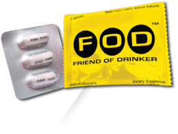 Set of 5 FOD Friend of Drinker Dietary Supplement Product 3 capsules Capsules for liver protection from alcohol poisoning and hangovers 3 caps.