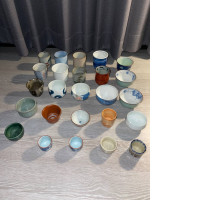 Set of 25 Glass, hot tea glass, hot soup cup, Japan 