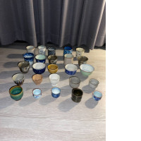 Set of 25 Glass, hot tea glass, hot soup cup, sake glass, Japanese