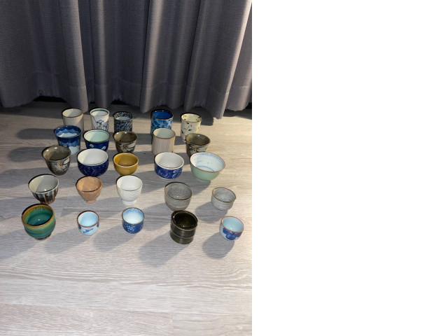 Set of 25 Glass, hot tea glass, hot soup cup, sake glass, Japanese Set of 25 Glass, hot tea glass, hot soup cup, sake glass, Japanese