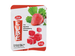 Set of 3 Jellie Cube Strawberry Gelatin Snack 26 g. 