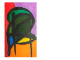 A painting of a parrot, complete with a tube A painting of a parrot, complete with a tube