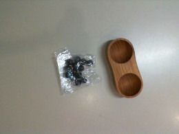 Bead craft kit with a wooden stand for sorting beads.