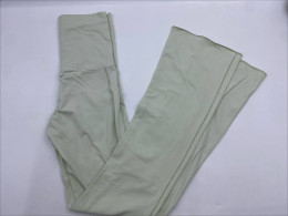 Women's light green high-waisted stretch pants