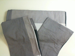 Gray bed linen set: one sheet and two pillowcases