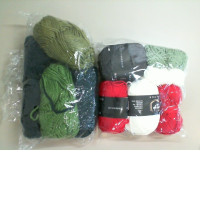 Set of 10 skeins of yarn for knitting