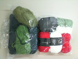 Set of 10 skeins of yarn for knitting