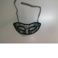 Plastic face mask party