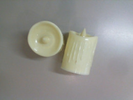 Set of 2 plastic candles, home decor