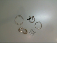 Set of 4 hoop earrings